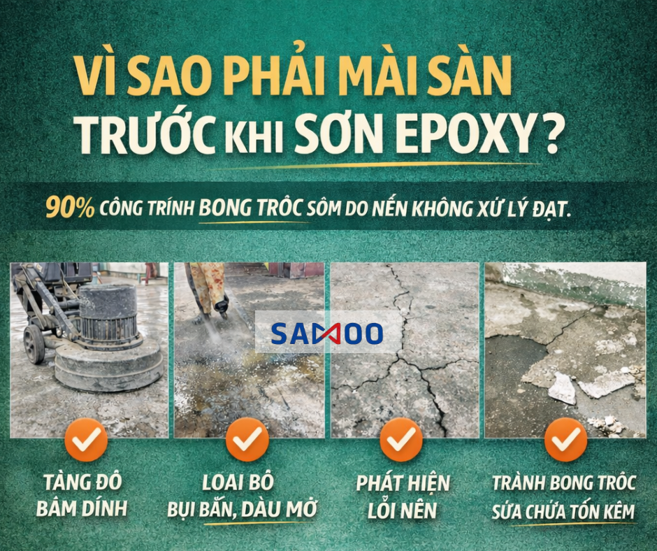 Vì Sao Phải Mài Sàn Trước Khi Sơn Epoxy?
