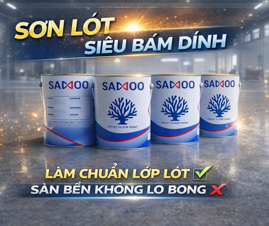 🔥 SƠN LÓT SIÊU BÁM DÍNH SANHOO – GIẢI PHÁP CHỐNG BONG TRÓC SÀN HIỆU QUẢ