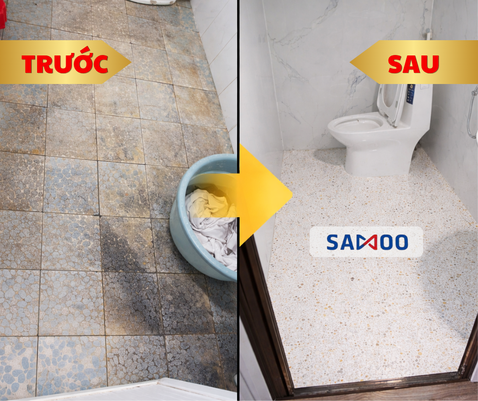 Sơn hiệu ứng Terrazzo – Giải pháp cải tạo nhà vệ sinh không cần đập phá