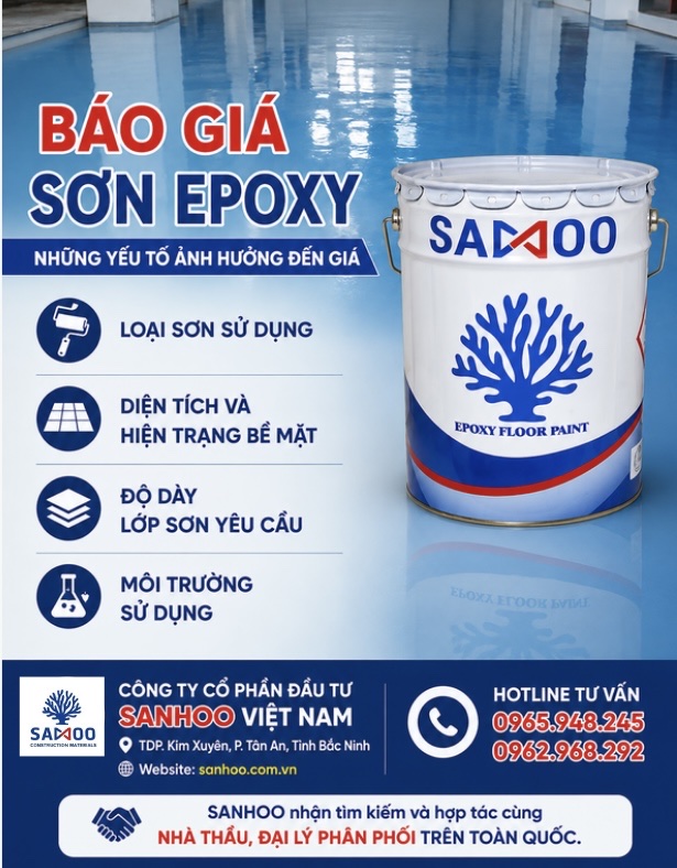 BÁO GIÁ SƠN EPOXY – NHỮNG YẾU TỐ ẢNH HƯỞNG ĐẾN GIÁ THI CÔNG SƠN EPOXY