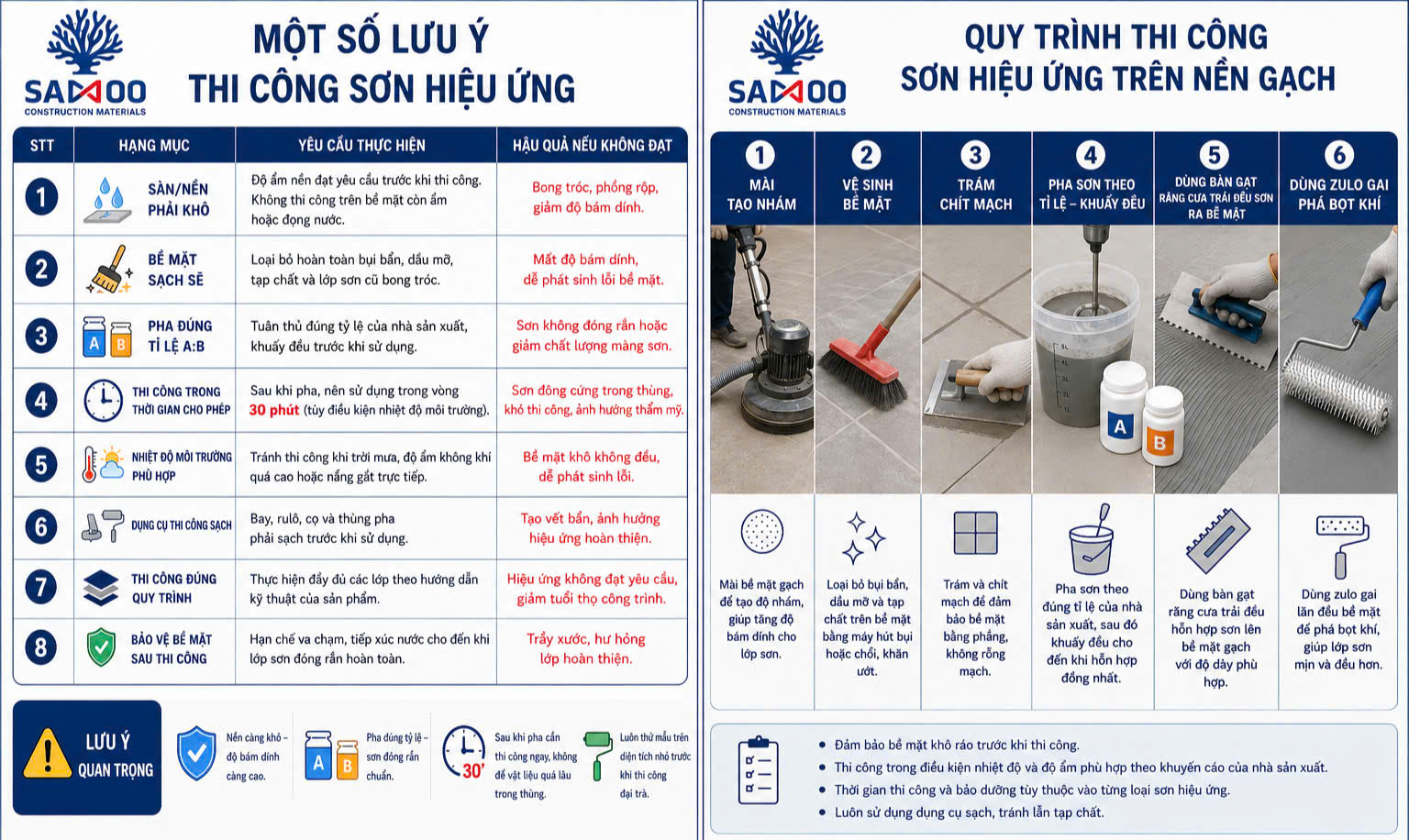 QUY TRÌNH THI CÔNG SƠN HIỆU ỨNG CHUẨN KỸ THUẬT TRÊN NỀN GẠCH – ĐẢM BẢO ĐỘ BỀN, TÍNH THẨM MỸ VÀ HIỆU QUẢ LÂU DÀI