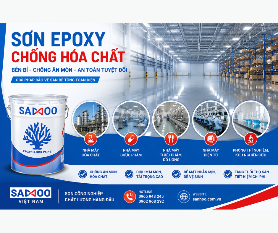 SƠN EPOXY CHỐNG HÓA CHẤT PHÙ HỢP VỚI NHỮNG NGÀNH NÀO?