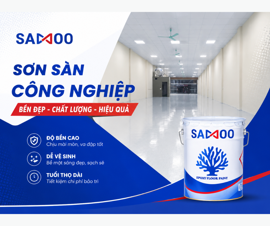 Sơn sàn công nghiệp SANHOO – Giải pháp bền đẹp, nâng tầm giá trị công trình